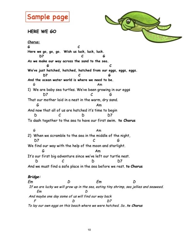 SONGBOOK (Chords and Lyrics) - "IF I WERE A FISH and Other Ocean Songs for Kids" - Image 3